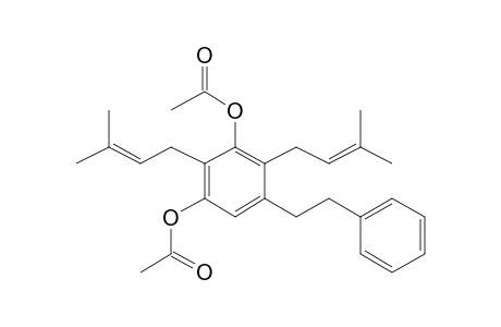 2,4-bis(3-Methylbut-2-enyl)-5-(2-phenylethyl)benzene-1,3-diol, 2ac derivative