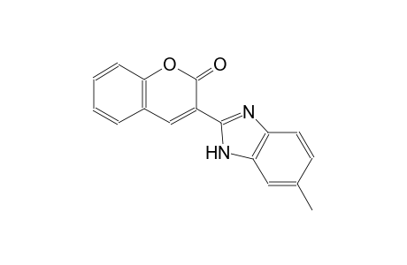 2H-1-benzopyran-2-one, 3-(6-methyl-1H-benzimidazol-2-yl)-