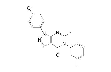 4H-pyrazolo[3,4-d]pyrimidin-4-one, 1-(4-chlorophenyl)-1,5-dihydro-6-methyl-5-(3-methylphenyl)-