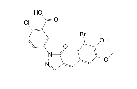 benzoic acid, 5-[(4Z)-4-[(3-bromo-4-hydroxy-5-methoxyphenyl)methylene]-4,5-dihydro-3-methyl-5-oxo-1H-pyrazol-1-yl]-2-chloro-