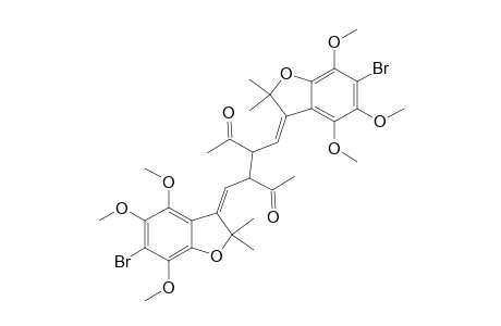 3,4-BIS-[(6-BrOMO-4,5,7-TRIMETHOXY-2,2-DIMETHYL-2,3-DIHYDROBENZOFURAN-3-YLIDENE)-METHYL]-HEXANE-2,5-DIONE