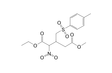 Methyl syn/anti-4-(ethoxycarbonyl)-4-nitro-3-(tosylmethyl)butanoate