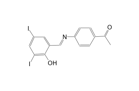 1-(4-{[(E)-(2-hydroxy-3,5-diiodophenyl)methylidene]amino}phenyl)ethanone