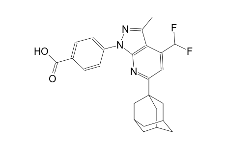 benzoic acid, 4-[4-(difluoromethyl)-3-methyl-6-tricyclo[3.3.1.1~3,7~]dec-1-yl-1H-pyrazolo[3,4-b]pyridin-1-yl]-