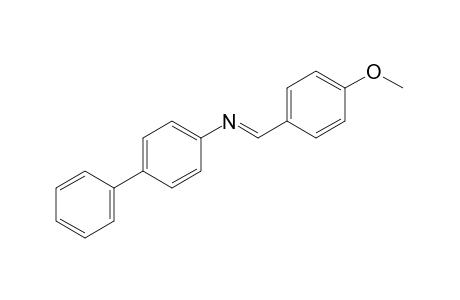 N-(p-methoxybenzylidene)-4-biphenylamine