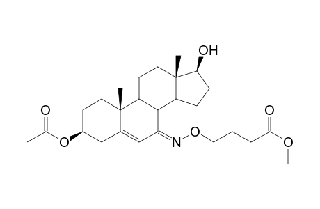 17.beta.-Hydroxy-7-oxoandrost-5-en-3.beta.-yl acetate - O-[3'-(methoxycarbonyl)propyl]oxime