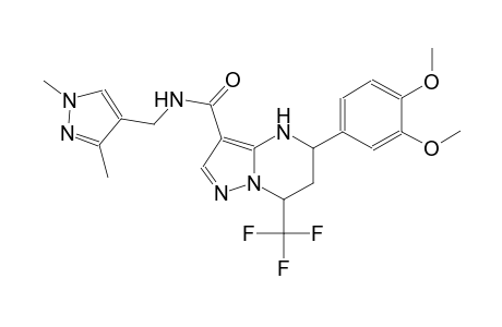5-(3,4-dimethoxyphenyl)-N-[(1,3-dimethyl-1H-pyrazol-4-yl)methyl]-7-(trifluoromethyl)-4,5,6,7-tetrahydropyrazolo[1,5-a]pyrimidine-3-carboxamide