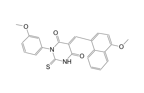4,6(1H,5H)-pyrimidinedione, dihydro-5-[(4-methoxy-1-naphthalenyl)methylene]-1-(3-methoxyphenyl)-2-thioxo-, (5E)-