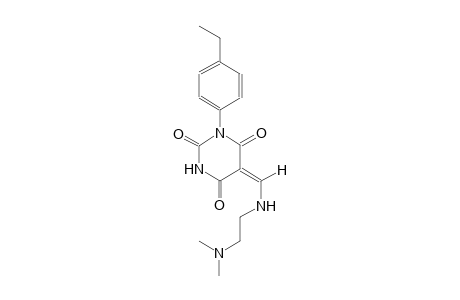 (5E)-5-({[2-(dimethylamino)ethyl]amino}methylene)-1-(4-ethylphenyl)-2,4,6(1H,3H,5H)-pyrimidinetrione