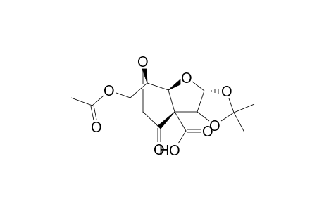 .alpha.-D-Allofuranose, 3-C-carboxy-1,2-O-(1-methylethylidene)-, 3,5-lactone, diacetate