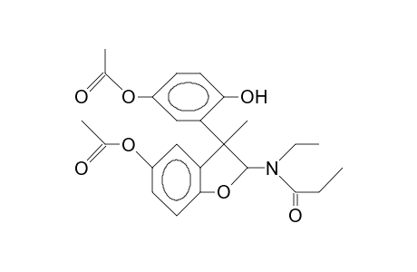 (Z)-5-Acetoxy-3-(5-acetoxy-2-hydroxy-phenyl)-2-(N-ethyl-propionamido)-3-methyl-2,3-dihydro-benzofuran