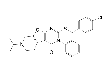2-[(4-chlorobenzyl)sulfanyl]-7-isopropyl-3-phenyl-5,6,7,8-tetrahydropyrido[4',3':4,5]thieno[2,3-d]pyrimidin-4(3H)-one