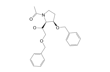 (2S,3R,1R)-1-ACETYL-3-BENZYLOXY-2-(2'-BENZYLOXY-1'-HYDROXYETHYL)-PYRROLIDINE