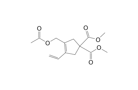 3-(acetoxymethyl)-4-vinyl-cyclopent-3-ene-1,1-dicarboxylic acid dimethyl ester