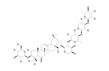 3-O-(BETA-D-GLUCOPYRANOSYL)-24-HYDROXYTERMINOLIC-ACID-28-O-ALPHA-L-RHAMNOPYRANOSYL-(1->3)-BETA-D-XYLOPYRANOSYL-(1->4)-ALPHA-L-RHAMNOPYRANOSY