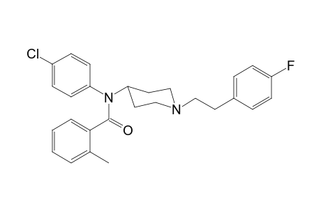 N-(4-Chlorophenyl)-N-(1-[2-(4-fluorophenyl)ethyl]piperidin-4-yl)-2-methylbenzamide