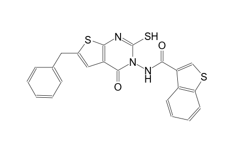 N-(6-benzyl-4-oxo-2-sulfanylthieno[2,3-d]pyrimidin-3(4H)-yl)-1-benzothiophene-3-carboxamide