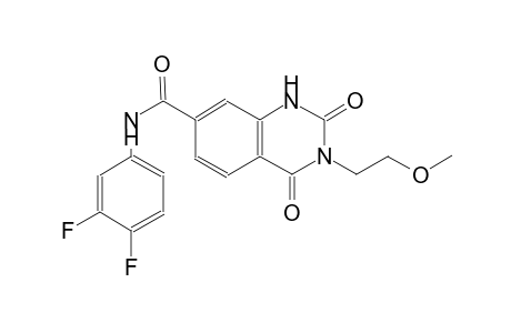 N-(3,4-difluorophenyl)-3-(2-methoxyethyl)-2,4-dioxo-1,2,3,4-tetrahydro-7-quinazolinecarboxamide