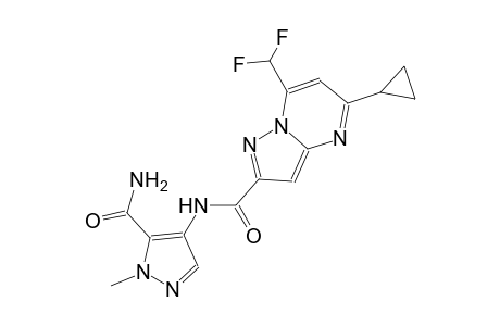 N-[5-(aminocarbonyl)-1-methyl-1H-pyrazol-4-yl]-5-cyclopropyl-7-(difluoromethyl)pyrazolo[1,5-a]pyrimidine-2-carboxamide