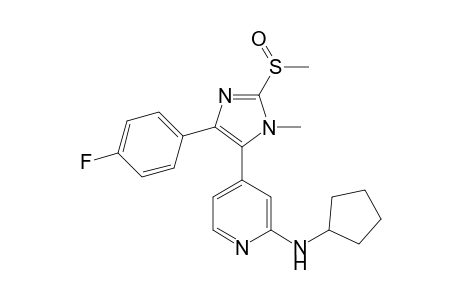 Cyclopentyl-{4-[5-(4-fluorophenyl)-2-methanesulfinyl-3-methyl-3H-imidazol-4-yl]pyridin-2-yl}amine