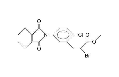 A-Bromo-2-chloro-5-(3,4,5,6-tetrahydro-phthalimido)-cis-cinnamic acid, methyl ester