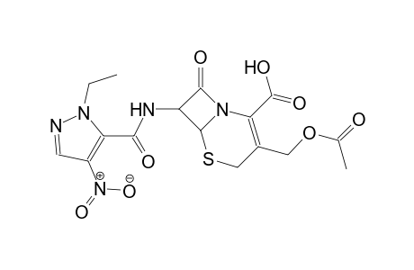 3-[(acetyloxy)methyl]-7-{[(1-ethyl-4-nitro-1H-pyrazol-5-yl)carbonyl]amino}-8-oxo-5-thia-1-azabicyclo[4.2.0]oct-2-ene-2-carboxylic acid