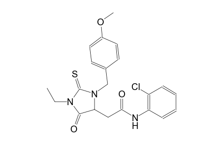 N-(2-chlorophenyl)-2-[1-ethyl-3-(4-methoxybenzyl)-5-oxo-2-thioxo-4-imidazolidinyl]acetamide