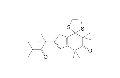 3',7'-Dihydro-5',5',7'7'-tetramethyl-2-(1",1",3"-trimethyl-2-oxobutyl)spiro[1,3-dithiolane-2,4'-[4H]inden]-6'(5'H)-one