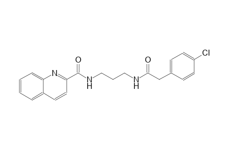 2-quinolinecarboxamide, N-[3-[[2-(4-chlorophenyl)acetyl]amino]propyl]-