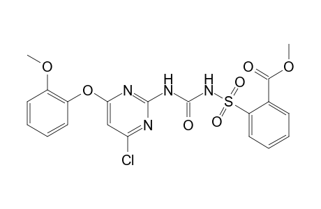Benzoic acid, 2-[[[[[4-chloro-6-(2-methoxyphenoxy)-2-pyrimidinyl]amino]carbonyl]amino]sulfonyl]-, methyl ester