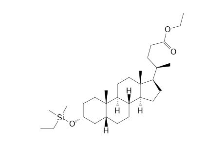 Cholan-24-oic acid, 3-[(ethyldimethylsilyl)oxy]-, ethyl ester, (3.alpha.,5.beta.)-