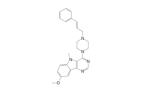 8-methoxy-5-methyl-4-{4-[(2E)-3-phenyl-2-propenyl]-1-piperazinyl}-5H-pyrimido[5,4-b]indole