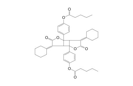 Cyclobuta[1,2-B:3,4-B']difuran-2(3H),5(6H)-dione, (3a-.alpha.,3b-.beta.,6a-.beta.,6b-.alpha.)-3,6-dicyclohexylidene-tetrahydro-3b,6b-bis(4-pentanoyloxyphenyl)-