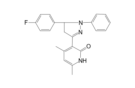 2(1H)-Pyridinone, 3-[5-(4-fluorophenyl)-4,5-dihydro-1-phenyl-1H-pyrazol-3-yl]-4,6-dimethyl-