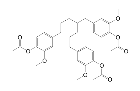 Phenol, 4,4'-[4-[[4-(acetyloxy)-3-methoxyphenyl]methyl]-1,7-heptanediyl]bis[2 -methoxy-, diacetate