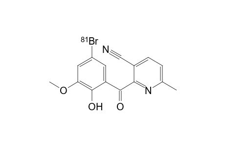 2-(5'-[81Br]Bromo-2'-hydroxy-3'-methoxybenzoyl)-6-methylpyridine-3-carbonitrile