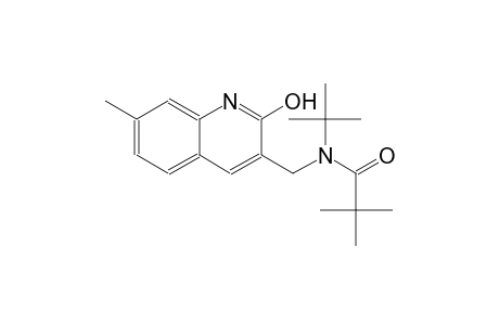 N-(tert-butyl)-N-[(2-hydroxy-7-methyl-3-quinolinyl)methyl]-2,2-dimethylpropanamide