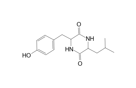 3-(4-Hydroxybenzyl)-6-isobutyl-2,5-piperazinedione