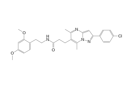 pyrazolo[1,5-a]pyrimidine-6-propanamide, 2-(4-chlorophenyl)-N-[2-(2,4-dimethoxyphenyl)ethyl]-5,7-dimethyl-