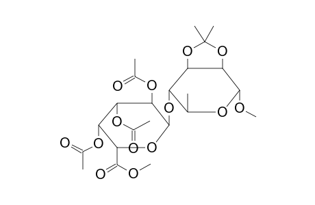 METHYL 2,3-O-ISOPROPYLIDENE-4-O-[METHYL(2,3,4-TRI-O-ACETYL-ALPHA-D-GALACTOPYRANOSYL)URONATE]-ALPHA-L-RHAMNOPYRANOSIDE
