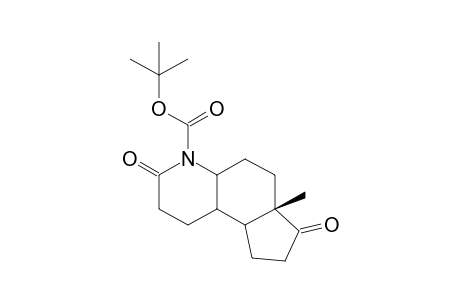 (+)-4-N-(tert-Butoxycarbonyl)-1,2,4,4a,5,6,6a,7,8,9,9a,9b-dodecahydro-6a.beta.-methyl-(3H)-cyclopenta[f]quinolin-3,7-dione