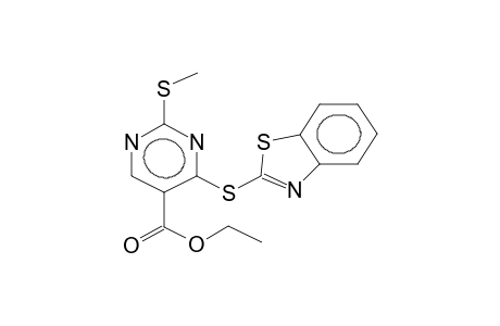 ethyl 2-methylthio-4-(2-benzothiazolylthio)pyrimidine-5-carboxylate