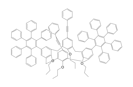 cone-17,23-Bis[1-(2,3,4,5,6-pentaphenyl)phenyl)-5,11-bis(phenylethynyl)-25,26,27,28-tetrakis(propyloxy)calix[4]arene
