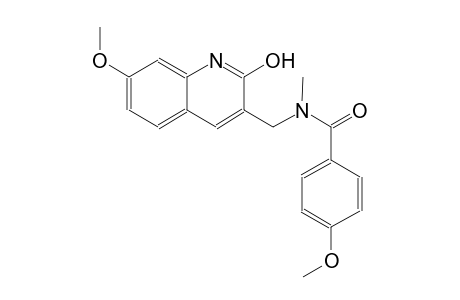 N-[(2-hydroxy-7-methoxy-3-quinolinyl)methyl]-4-methoxy-N-methylbenzamide