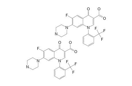 1-(2-TRIFLUOROMETHYLPHENYL)-6-FLUORO-7-PIPERAZINYL-4-OXO-1,4-DIHYDRO-QUINOLINE-3-CARBOXYLIC-ACID