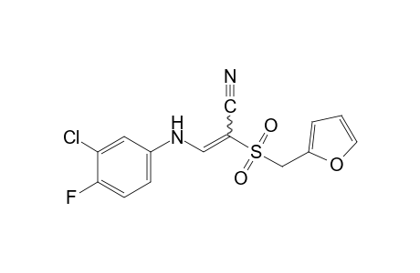 3-(3-chloro-4-fluoroanilino)-2-(furfurylsulfonyl)acrylonitrile