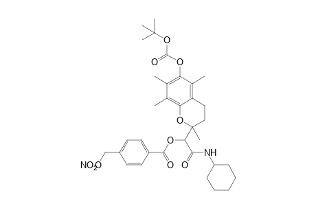 1-[6-(tert-butoxycarbonyl)oxy-2,5,7,8-tetramethylchroman-2-yl]-1-[(cyclohexylamino)carbonyl]methyl 4-(nitrooxymethyl)benzoate