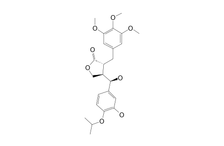 TRANS-2-(3,4,5-TRIMETHOXYBENZYL)-3-(ALPHA,3-HYDROXY-4-ISOPROPOXYBENZYL)-BUTANOLIDE