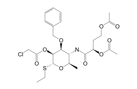 ETHYL-3-O-BENZYL-2-O-CHLOROACETYL-4-(2,4-DI-O-ACETYL-3-DEOXY-L-GLYCERO-TETRONAMIDO)-4,6-DIDEOXY-1-THIO-ALPHA-D-MANNOPYRANOSIDE