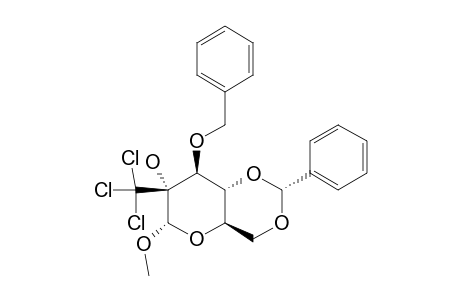 METHYL-3-O-BENZYL-4,6-O-BENZYLIDENE-2-C-TRICHLOROMETHYL-ALPHA-D-GLUCOPYRANOSIDE